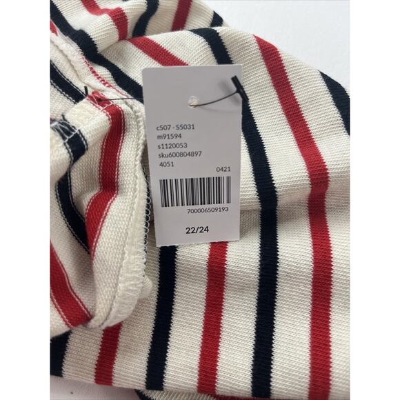 Lane Bryant Women's Plus Size 22/24‎ Square Neck Short Sleeve Striped Shirt NWT - Picture 5 of 12